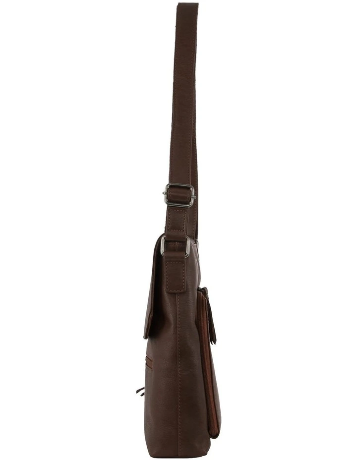 Milleni Genuine Leather Everyday Crossbody Bag in Chocolate image 2