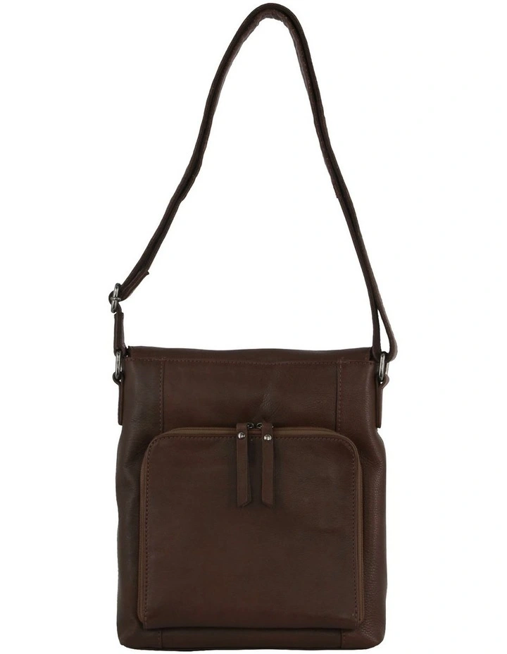 Milleni Genuine Leather Everyday Crossbody Bag in Chocolate image 4