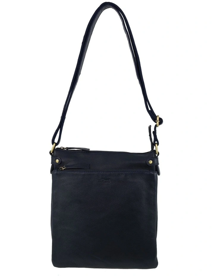 Milleni Genuine Leather Bag in Navy image 2