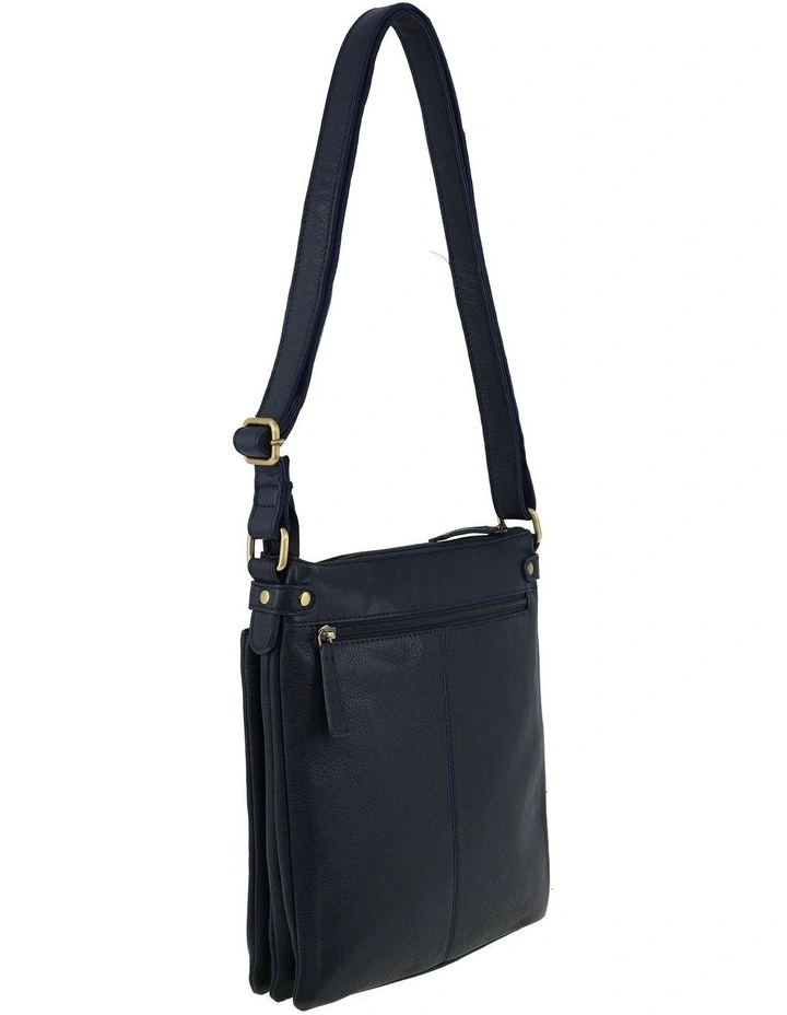 Milleni Genuine Leather Bag in Navy image 3