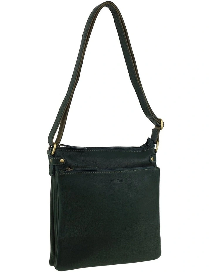 Milleni Genuine Leather Bag in Olive Green image 1