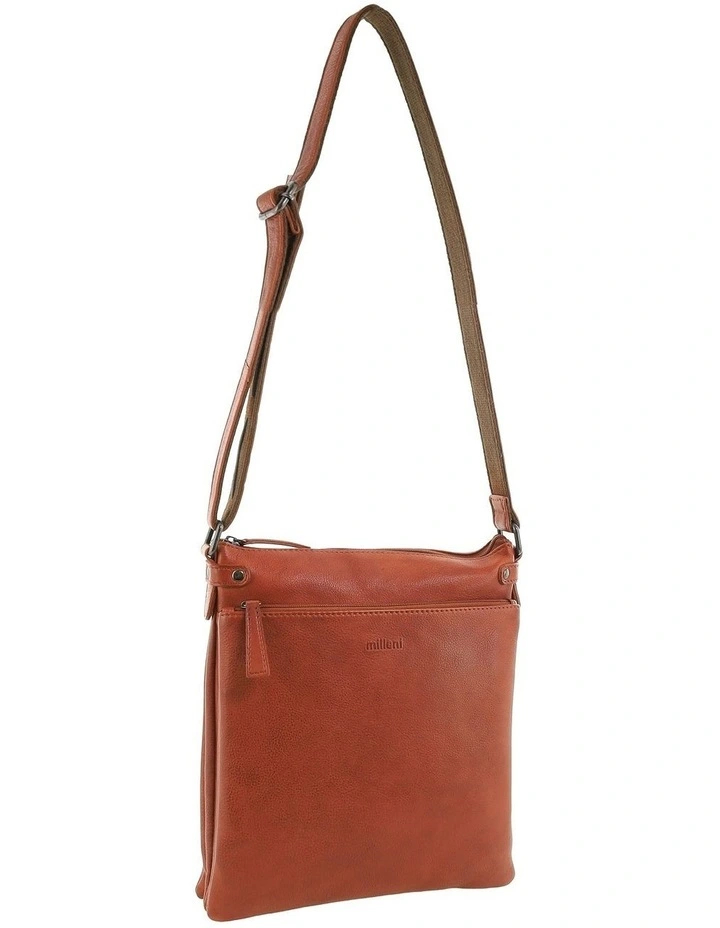 Milleni Genuine Leather Bag in Cognac image 1