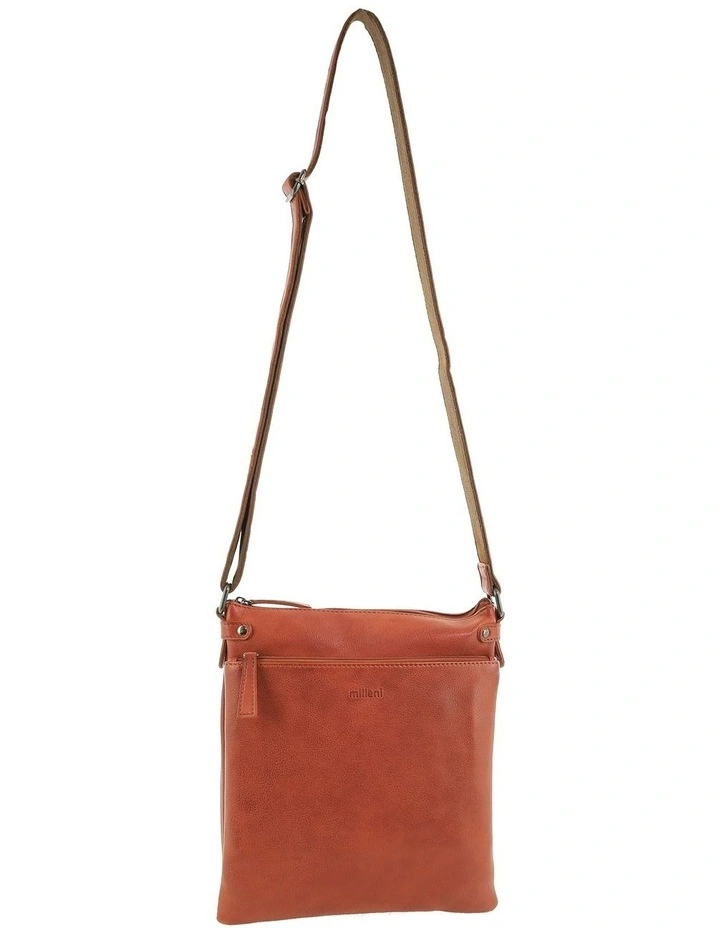 Milleni Genuine Leather Bag in Cognac image 3