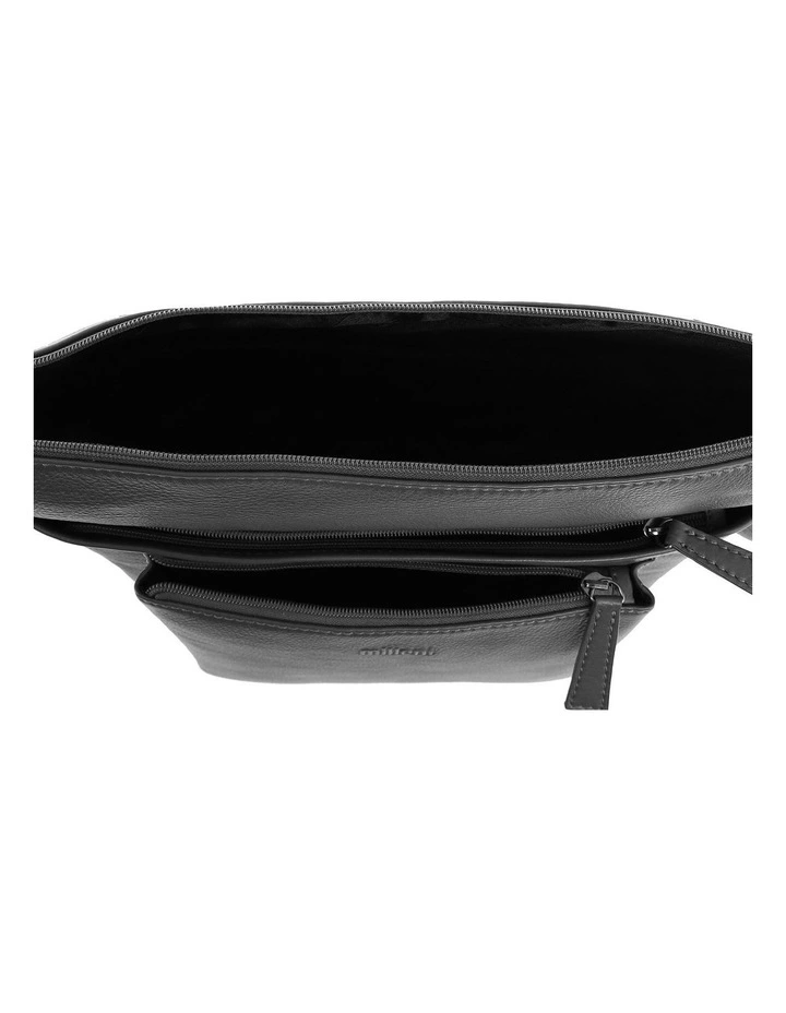 Milleni Genuine Leather Crossbody Bag in Black image 2