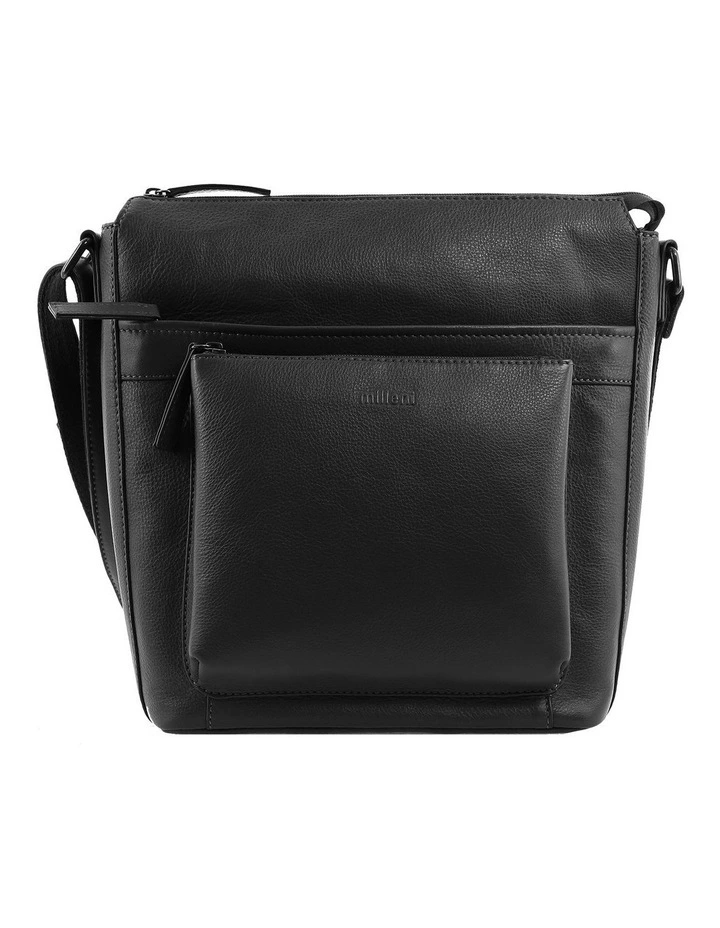 Milleni Genuine Leather Crossbody Bag in Black image 3