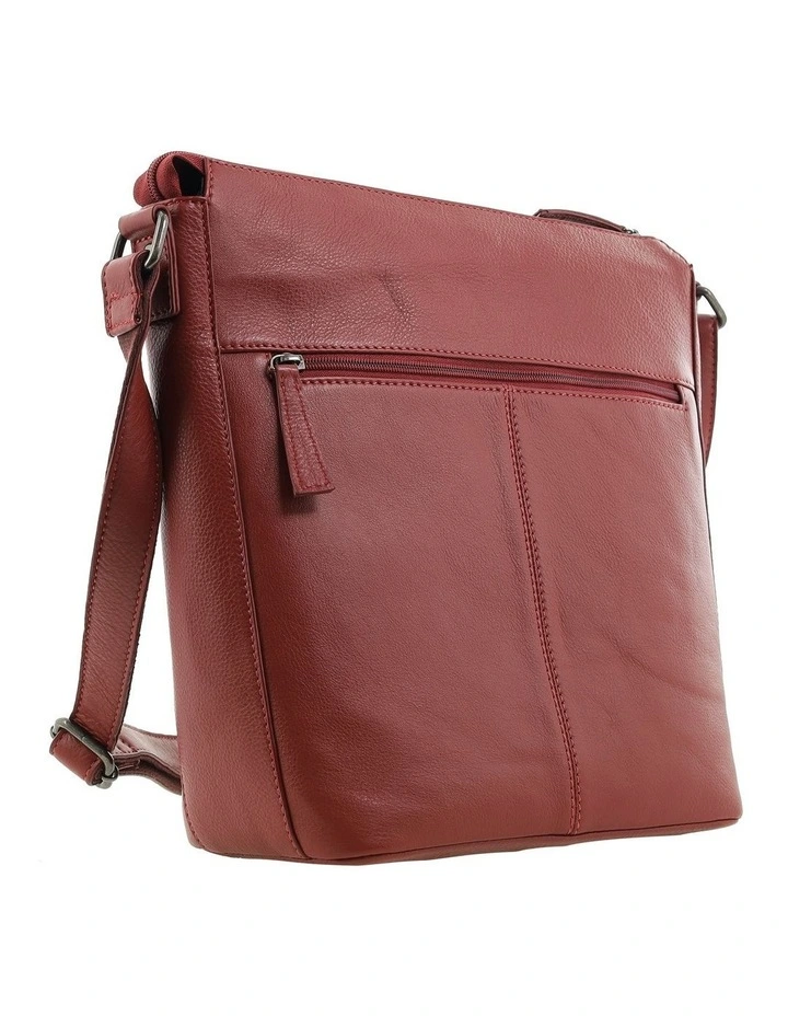 Milleni Genuine Leather Crossbody Bag in Red image 4