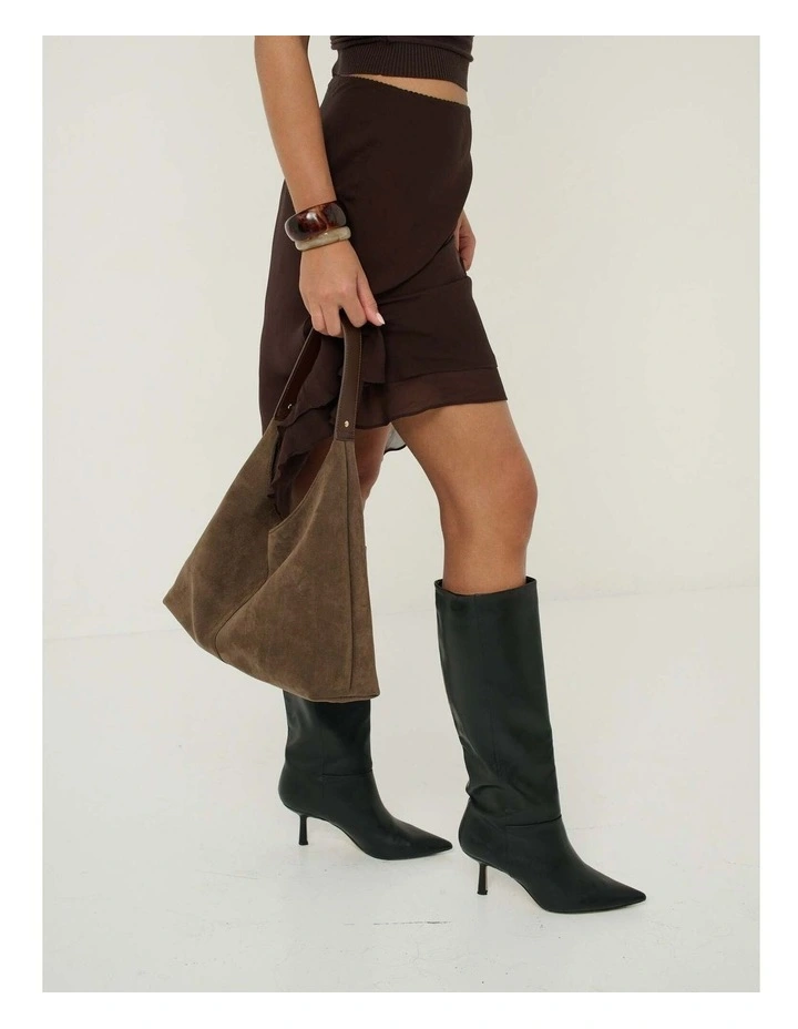 Remy Suede Shoulder Bag - Brown image 4