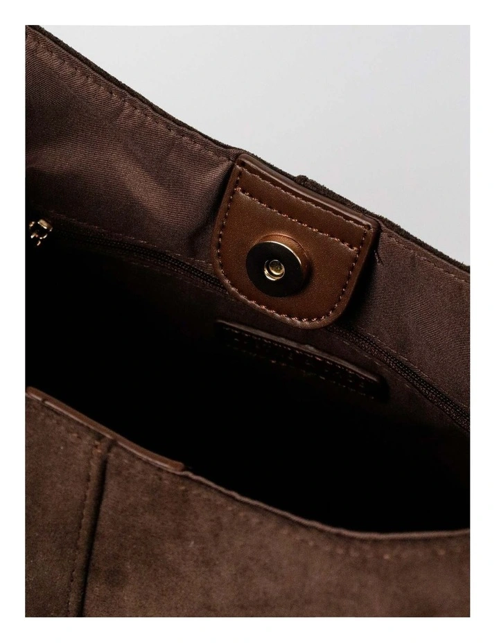 Remy Suede Shoulder Bag - Brown image 6