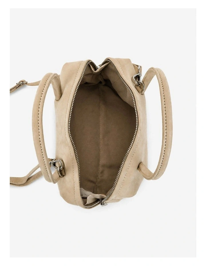 Tory Suede Crossbody Bag - Stone image 6