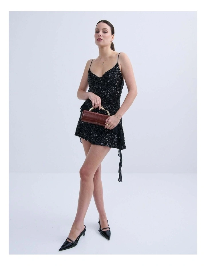 Celeste Croc Clutch - Brown image 5