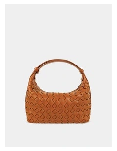 Cleo Woven Handbag - Orange