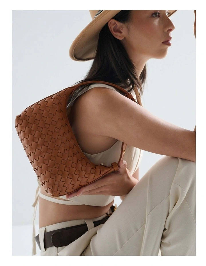 Cleo Woven Handbag - Orange image 2