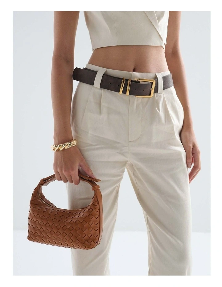 Cleo Woven Handbag - Orange image 5