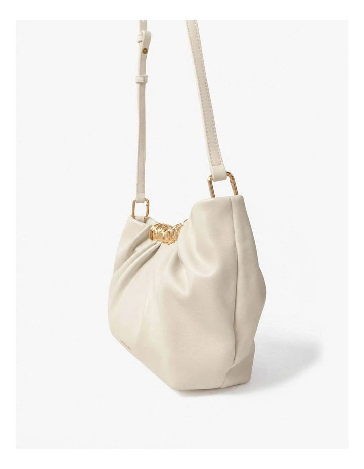 Aura Gathered Clutch Bag - Cream image 3