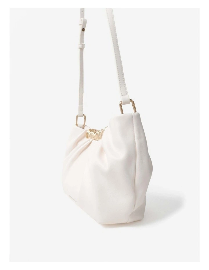 Aura Gathered Clutch Bag - Cream image 4