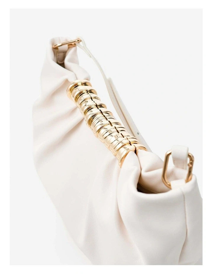 Aura Gathered Clutch Bag - Cream image 6