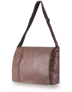 Vegan Leather Satchel - Chocolate