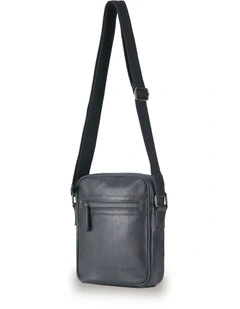 Vegan Leather Small Shoulder Bag - Black