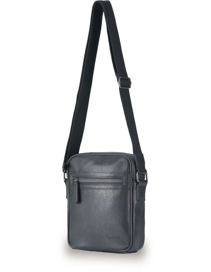 Vegan Leather Small Shoulder Bag - Black image 1