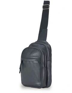 Vegan Leather Slinger Bag - Black