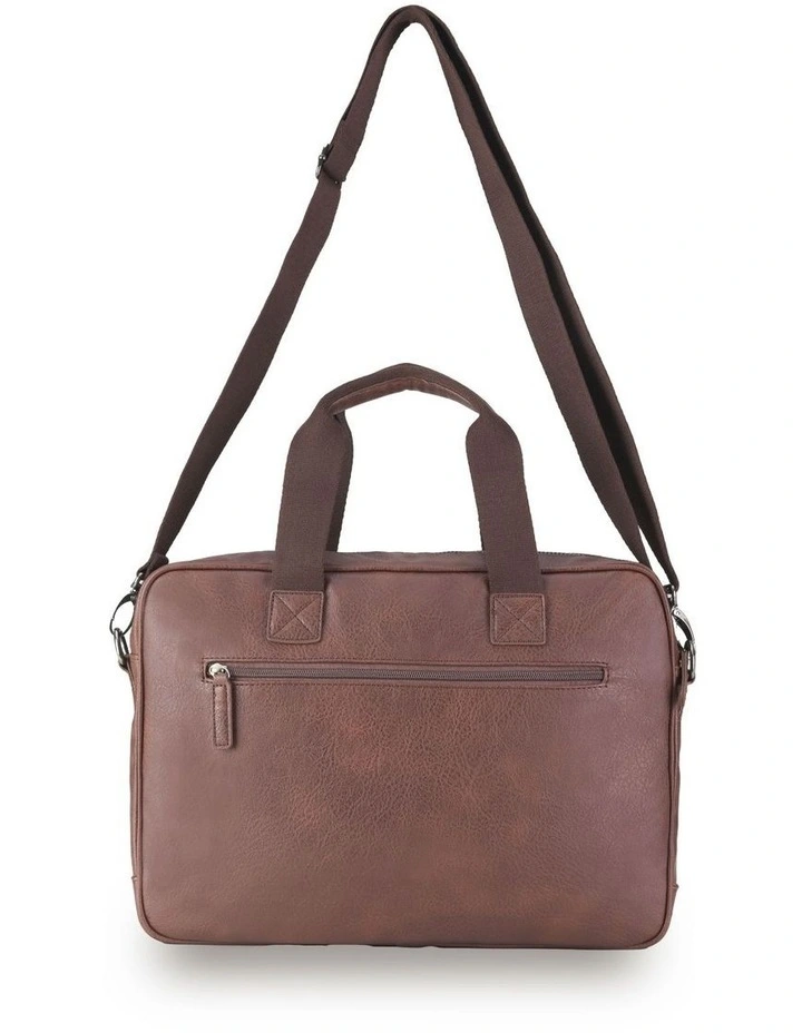 Vegan Leather Business Bag - Chocolate image 3