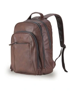 Vegan Leather Backpack - Chocolate