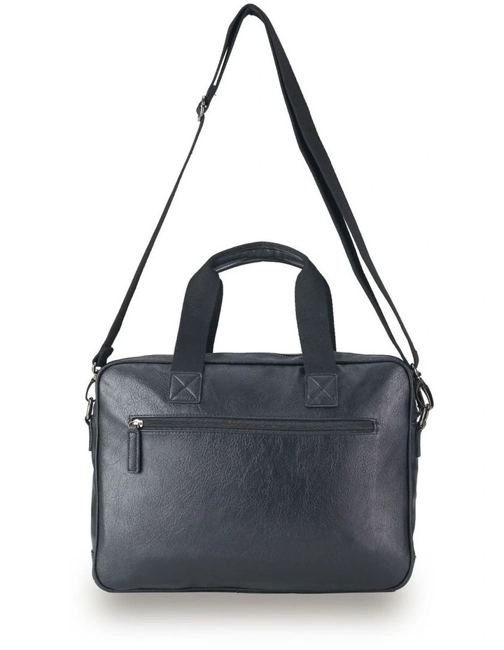 Vegan Leather Business Bag - Black image 3