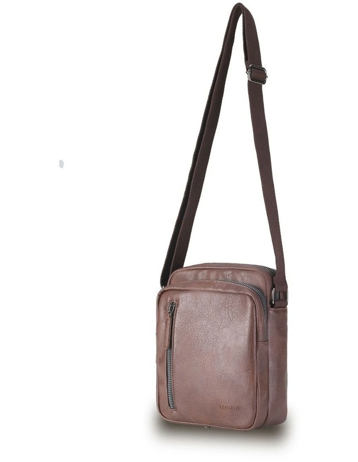 Vegan Leather Shoulder Bag - Chocolate image 1