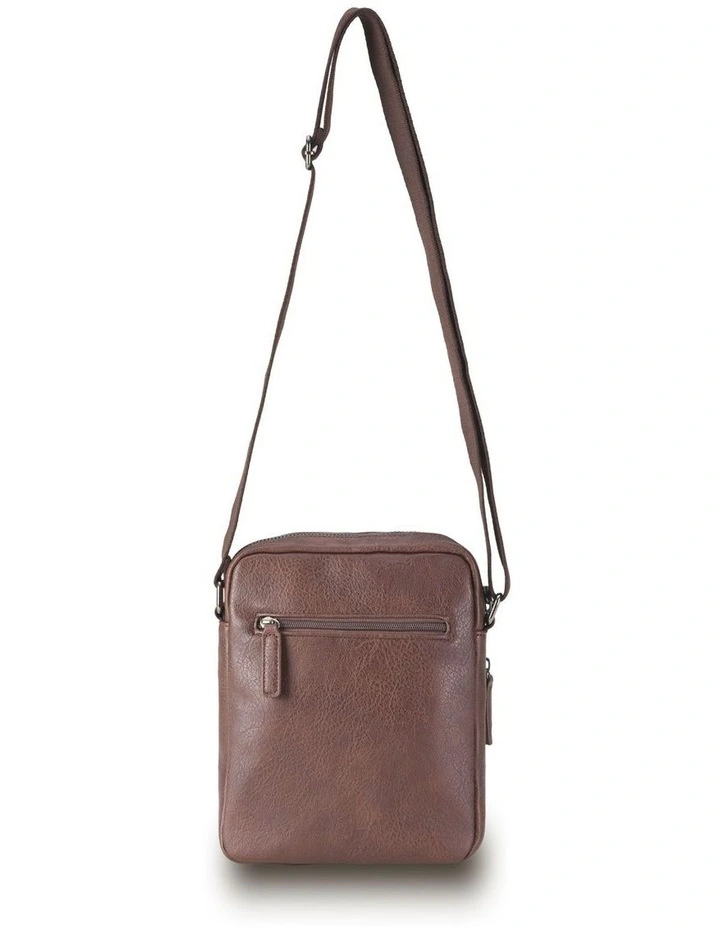 Vegan Leather Shoulder Bag - Chocolate image 3