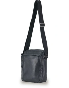 Vegan Leather Shoulder Bag - Black