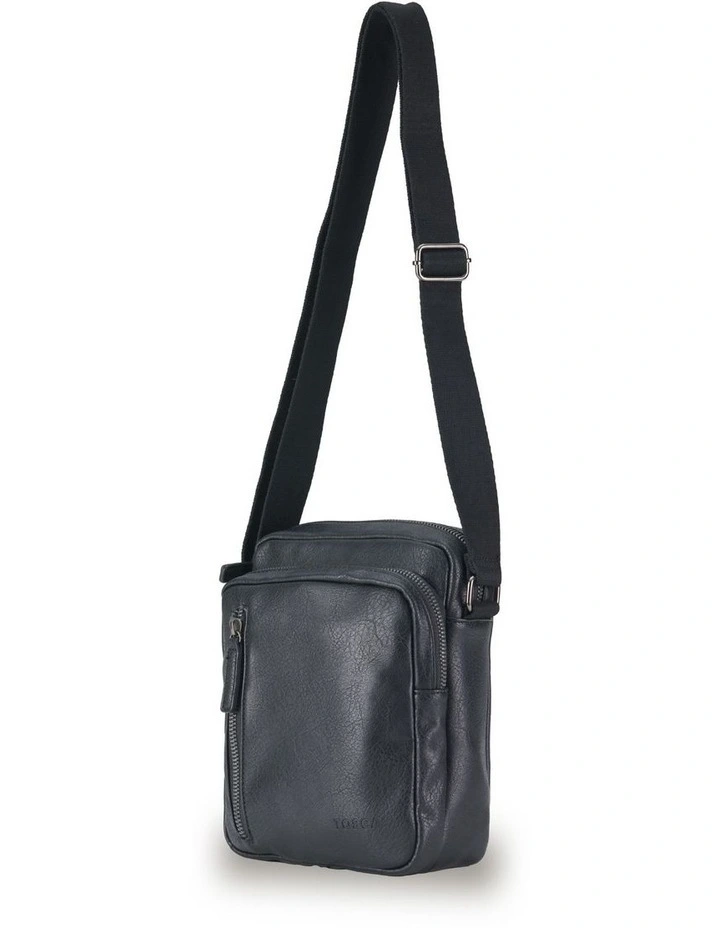 Vegan Leather Shoulder Bag - Black image 1