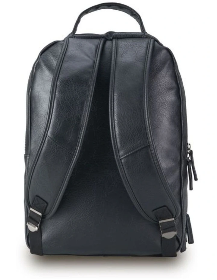 Vegan Leather Backpack - Black image 3