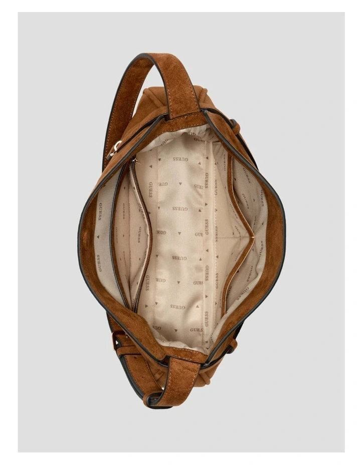 Ella Faux-Suede Shoulder Bag in Cognac image 3