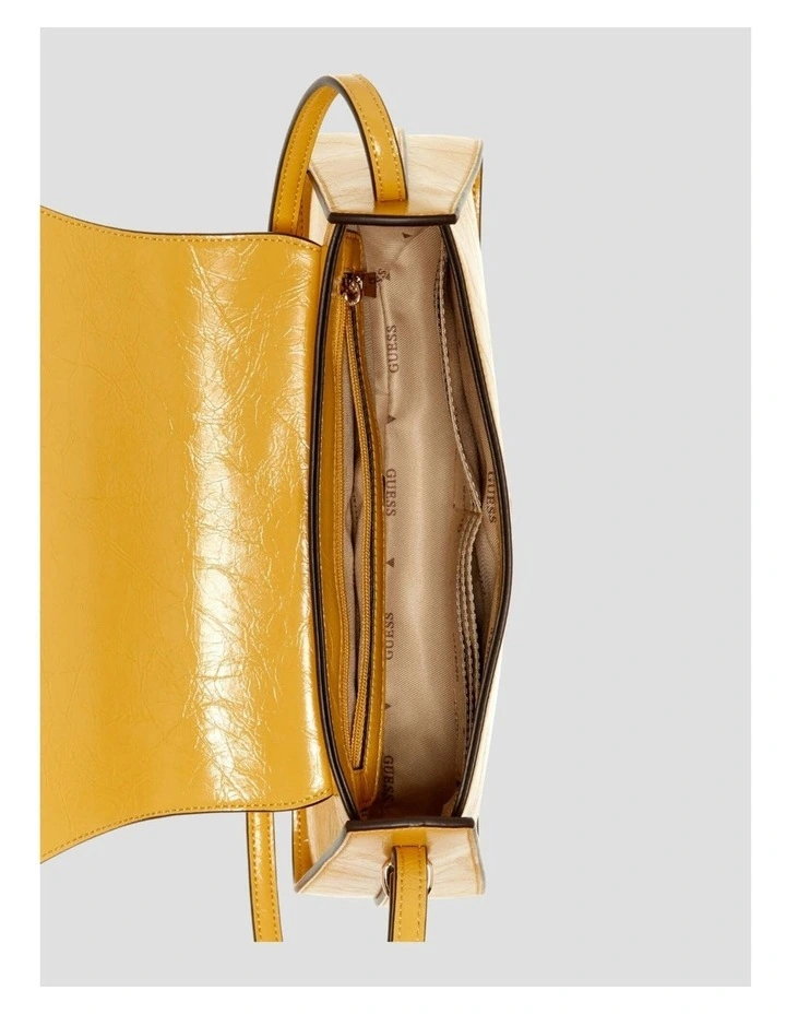 Xena Flap Shoulder Bag in Yellow image 3
