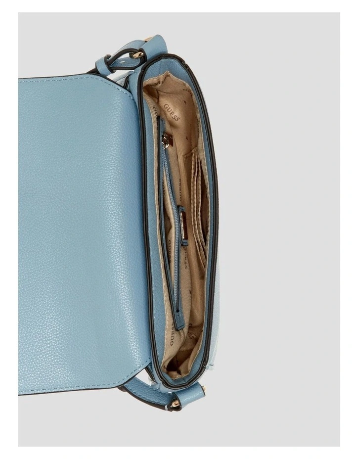 Light Blue Isola Convertible Crossbody Flap Bag image 3