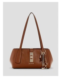 Brooke Shoulder Satchel Bag in Brown
