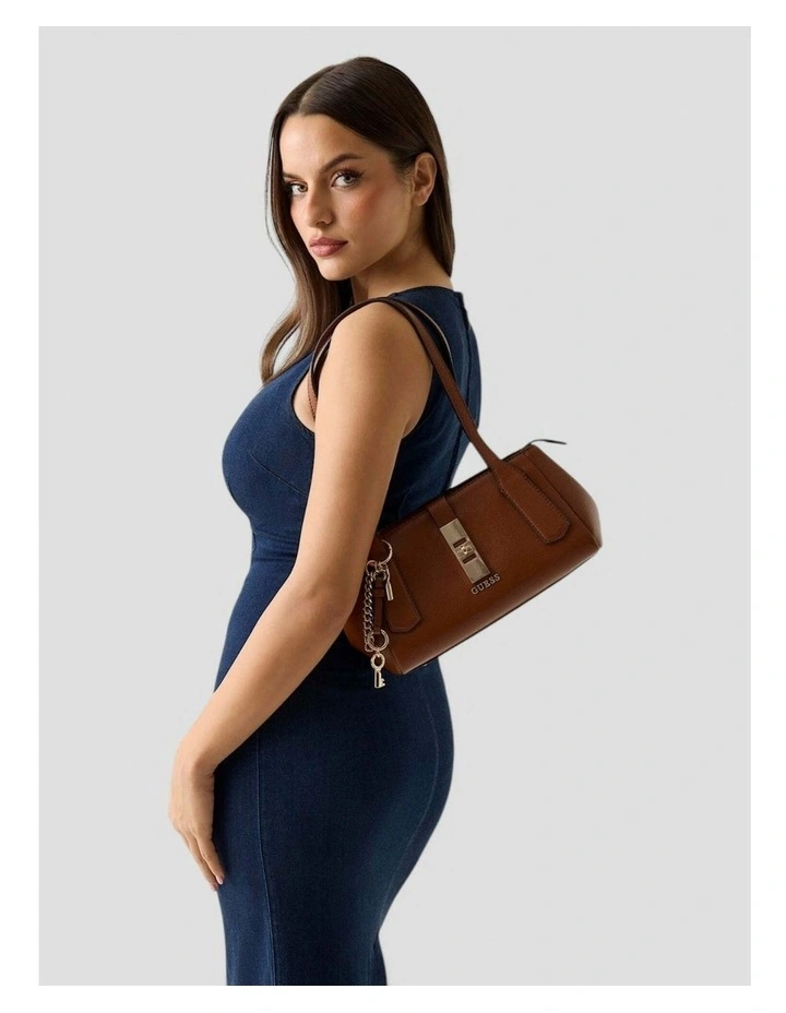 Brooke Shoulder Satchel Bag in Brown image 2