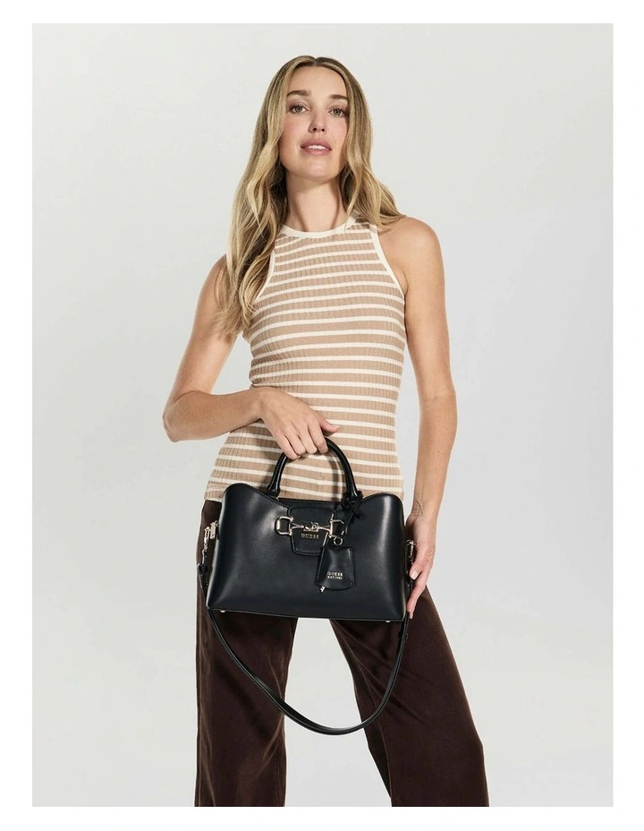 Janie Girlfriend Satchel Bag in Black image 2