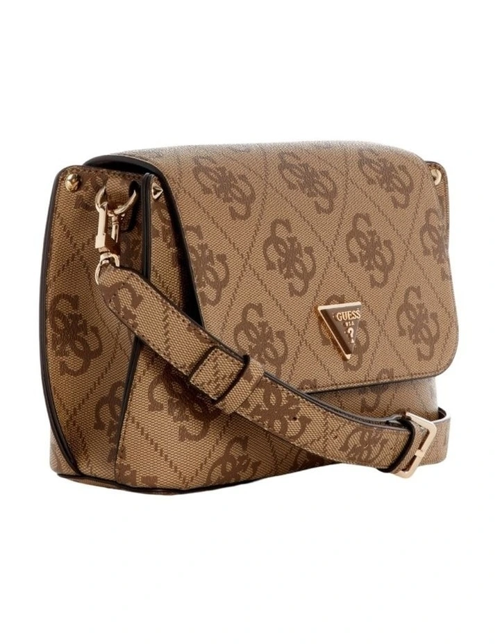 Brown Logo Meridian II Flap Crossbody Bag image 2
