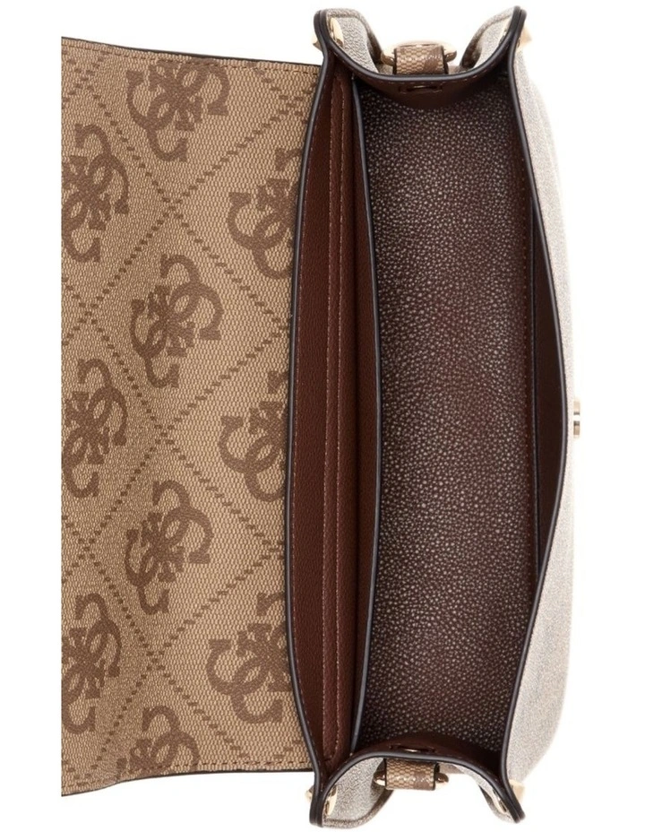 Brown Logo Meridian II Flap Crossbody Bag image 3