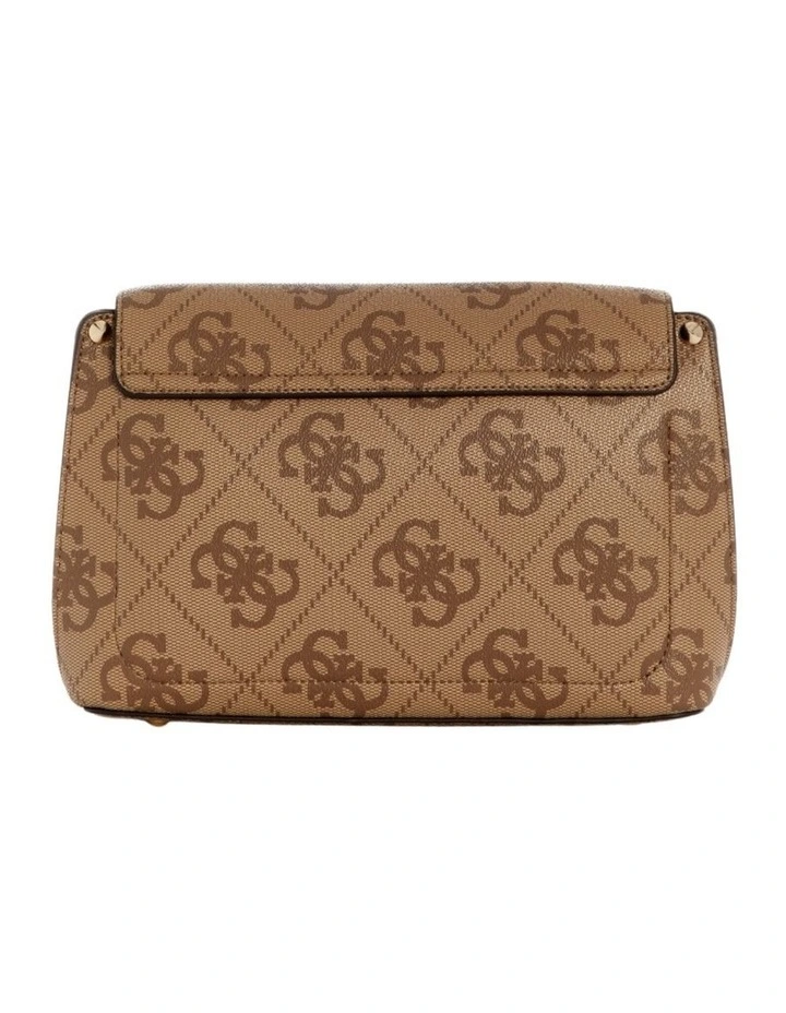 Brown Logo Meridian II Flap Crossbody Bag image 4