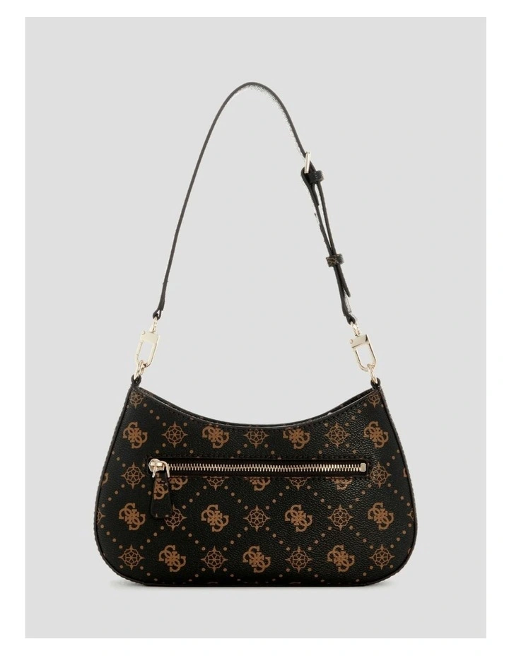 Brown Logo Emelie Top Zip Shoulder Bag image 4