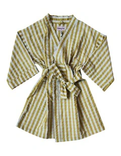 Pink Quartz Seersucker Short Robe