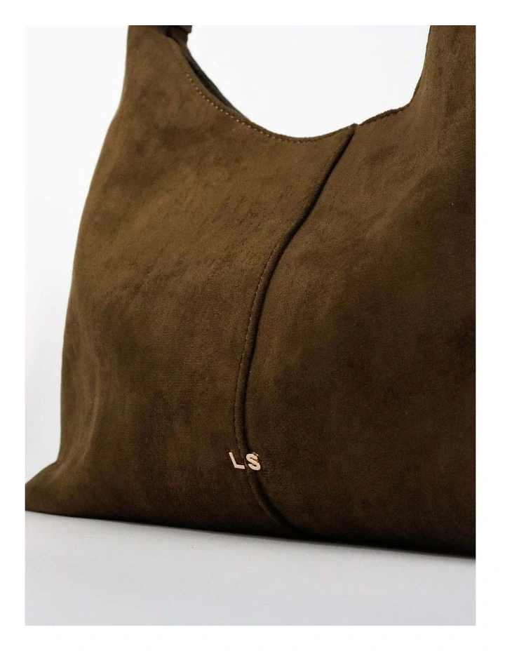 Remy Suede Shoulder Bag - Olive image 4