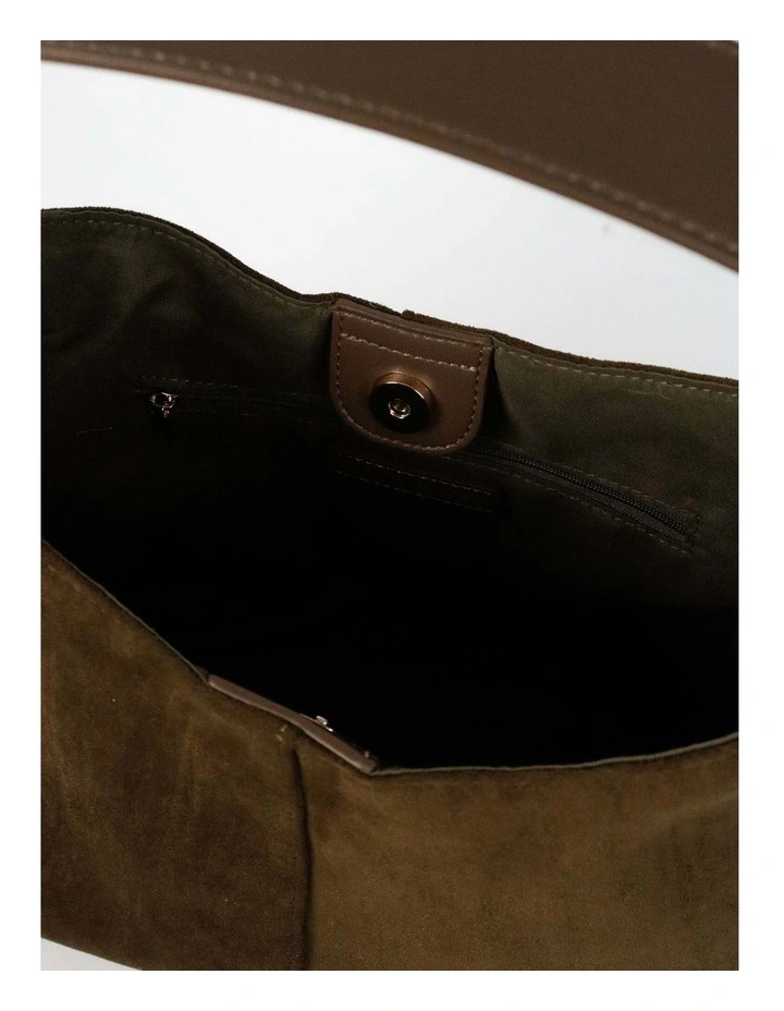 Remy Suede Shoulder Bag - Olive image 5