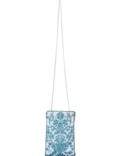Baroque Print Cos Bag - Light Blue