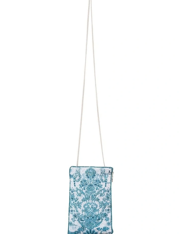Baroque Print Cos Bag - Light Blue image 1