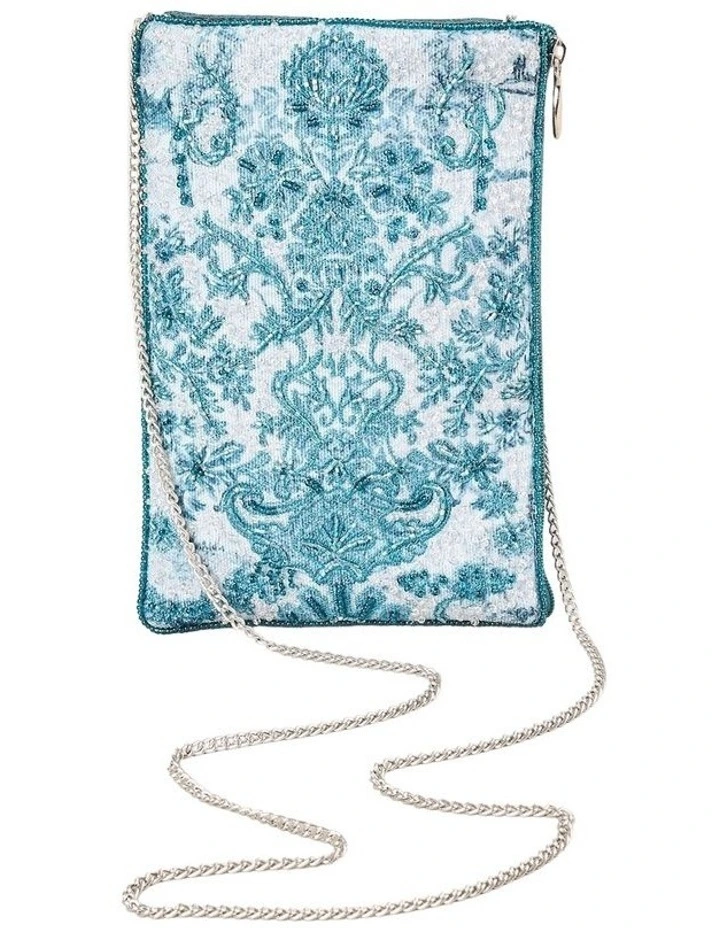 Baroque Print Cos Bag - Light Blue image 2