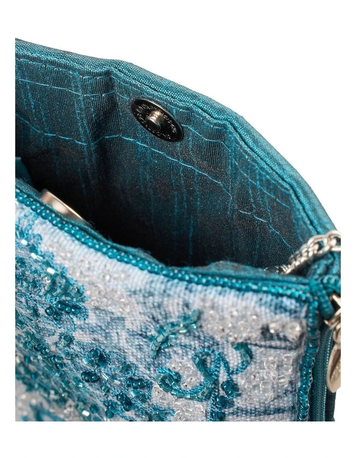 Baroque Print Cos Bag - Light Blue image 5