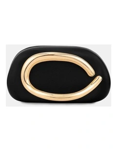 Celina Statement Clutch Bag - Black